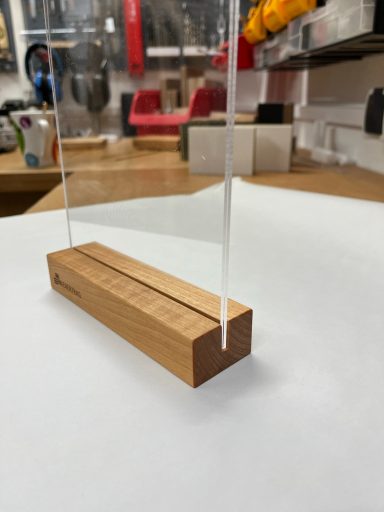 Halter mit Acrylglas Acrylglashalter Holz