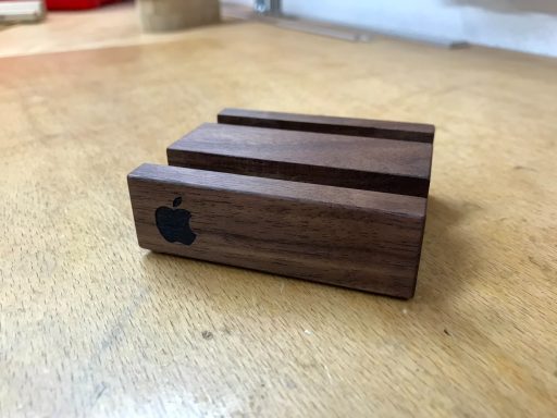 Handyhalter mit Gravur Handy Halter Holz Apple